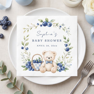 Serviette En Papier Un bleuets mignon personnalisé sucré aux baies