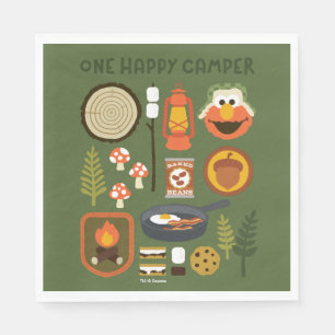 Serviette En Papier Un Camper Heureux
