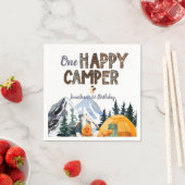 Serviette En Papier Un Camper Heureux | Camping Anniversaire (En situation)