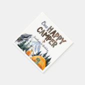Serviette En Papier Un Camper Heureux | Camping Anniversaire (Coin)