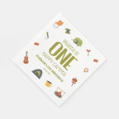 Serviette En Papier Un Camping Happy Camper 1er Anniversaire Fête (Coin)