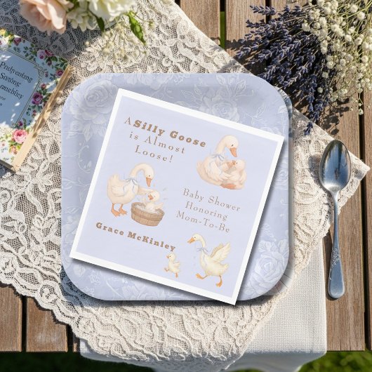 Serviette En Papier Un Canard Fou Bleu