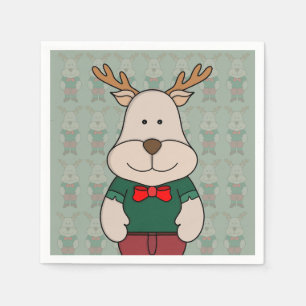 Serviette En Papier Un cerf mignon