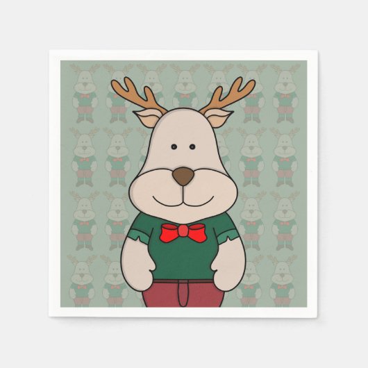 Serviette En Papier Un cerf mignon (Devant)