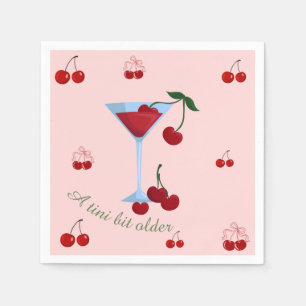 Serviette En Papier Un Cherrytini d'anniversaire un peu plus vieux