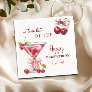 Serviette En Papier Un Chic A Tini Bit Older Cherry Martini 70e Annive