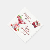 Serviette En Papier Un Chic A Tini Bit Plus Âgé Cherry Martini 66e Ann (Coin)