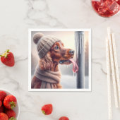 Serviette En Papier Un Chien Irlandais Qui Lève Un Polonais Froissé (En situation)
