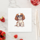 Serviette En Papier Un chien mignon, le roi Charles Spaniel (En situation)