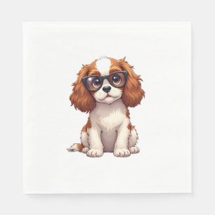 Serviette En Papier Un chien mignon, le roi Charles Spaniel