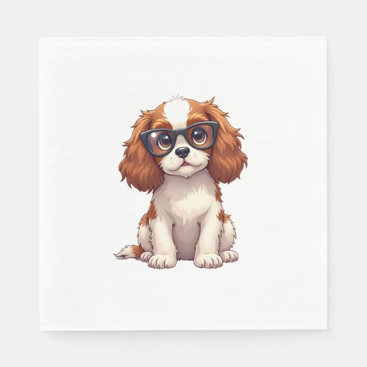 Serviette En Papier Un chien mignon, le roi Charles Spaniel (Devant)