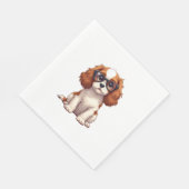 Serviette En Papier Un chien mignon, le roi Charles Spaniel (Coin)