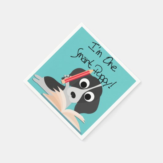 Serviette En Papier Un Chiot intelligent (Coin)