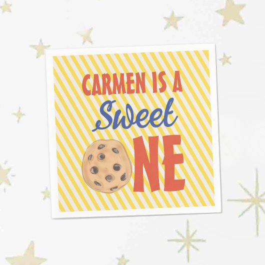 Serviette En Papier Un chocolat doux Cookie Anniversaire Napkin