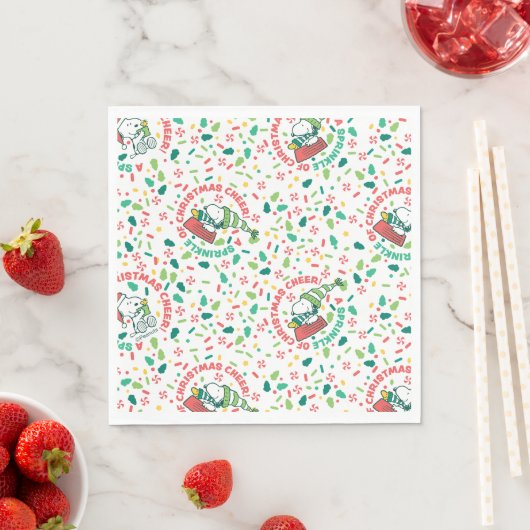 Serviette En Papier Un clin d'oeil à Noël Motif (En situation)