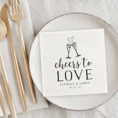 Serviette En Papier Un Cocktail Mariage à l'amour