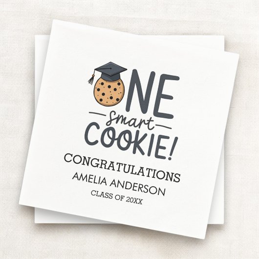Serviette En Papier Un cookie intelligent Classe de Graduation de