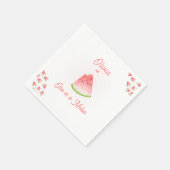 Serviette En Papier Un dans la pastèque Melon Anniversaire (Coin)