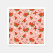 Serviette En Papier Un dans le Melon Watermelon Butterflies Anniversai (Devant)