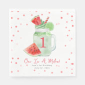 Serviette En Papier Un dans Melon fête d'anniversaire Watermelon Smoot (Devant)