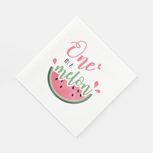 Serviette En Papier Un dans Melon Watermelon Premier Anniversaire serv (Coin)