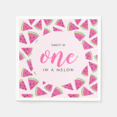 Serviette En Papier Un dans un melon 1er anniversaire (Devant)