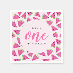 Serviette En Papier Un dans un melon 1er anniversaire