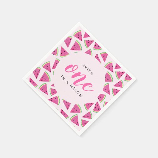 Serviette En Papier Un dans un melon 1er anniversaire (Coin)
