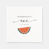 Serviette En Papier Un dans un Melon 1er Anniversaire (Devant)