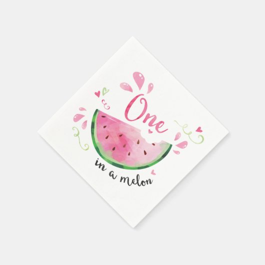 Serviette En Papier Un dans un Melon 1er Anniversaire (Coin)
