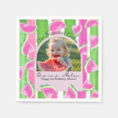 Serviette En Papier Un dans un Melon Anniversaire Photo pastèque (Devant)