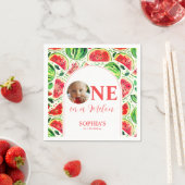 Serviette En Papier Un dans un melon photo premier anniversaire (En situation)