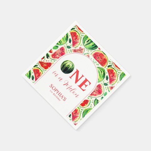 Serviette En Papier Un dans un melon premier anniversaire (Coin)