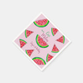 Serviette En Papier Un dans un melon rose 1er anniversaire (Coin)