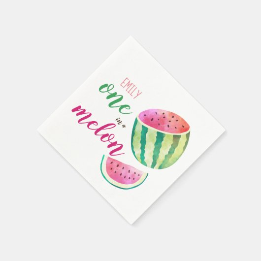 Serviette En Papier Un dans un Melon Tropical Watermelon Rose (Coin)