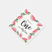 Serviette En Papier Un dans un Melon Watermelon 1er Birthday Paper (Coin)