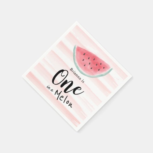 Serviette En Papier Un dans un Melon Watermelon Bande 1er Anniversaire (Coin)