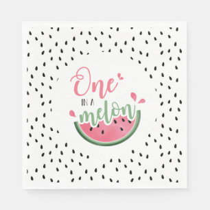 Serviette En Papier Un dans un Melon Watermelon Premier anniversaire