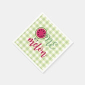 Serviette En Papier Un dans un Melon Watermelon Premier anniversaire (Coin)