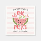 Serviette En Papier Un Dans Un Melon Watermelon Premier anniversaire (Devant)