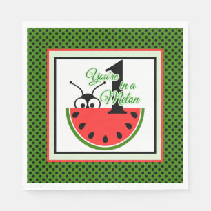 Serviette En Papier Un dans une fourmi de pique-nique melon avec pastè