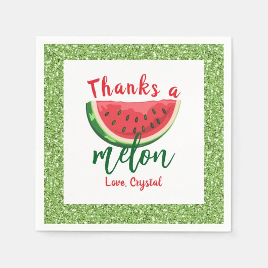 Serviette En Papier Un dans une Parties scintillant Melon Watermelon P (Devant)