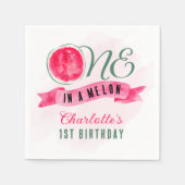 Serviette En Papier Un dans une pastèque Melon 1er anniversaire (Devant)