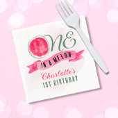 Serviette En Papier Un dans une pastèque Melon 1er anniversaire