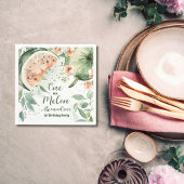 Serviette En Papier Un dans une pastèque Melon Aquarelle 1er Anniversa