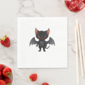 Serviette En Papier Un démon de chat la nuit d'Halloween Classic T-shi (En situation)