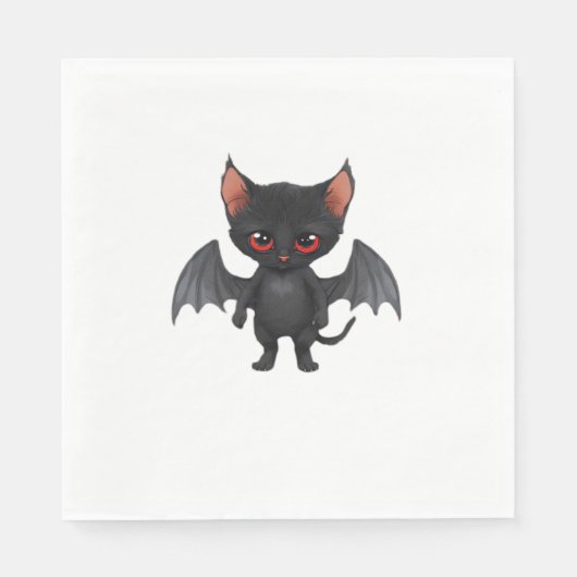 Serviette En Papier Un démon de chat la nuit d'Halloween Classic T-shi (Devant)