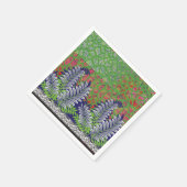 Serviette En Papier un design de motif vert et jaune (Coin)