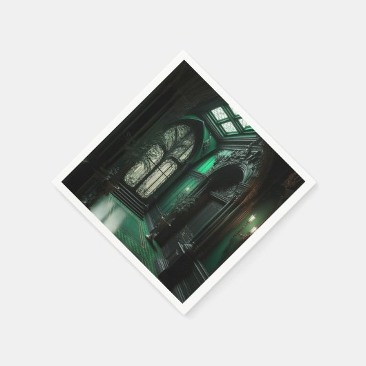 Serviette En Papier Un Design d'intérieur gothique magnifique. (Coin)