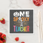 Serviette En Papier Un design Halloween d'enseignant effrayant_1 (En situation)